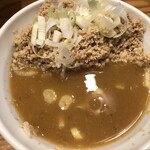 麺屋鈴春 - 鶏白湯つけ麵＋鶏挽肉丼