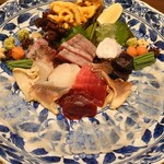 山海づくし勝也 - 刺身盛り合せ