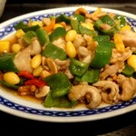 中華料理正一 - 鶏肉と銀杏カシューナッツ炒めのアップ