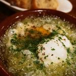 尾道中華そば ボラーチョ - しらすのアヒージョ温玉添え