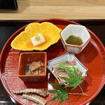 うなぎと炭焼 久松 - 上鰻重膳　季節の前菜