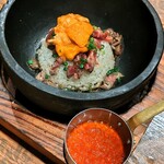 焼肉うしどし - 御食事：雲丹・いくらのユッケビビンバ