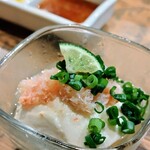 焼肉うしどし - 箸休め：特製おぼろ豆腐 ~蟹銀餡添え~