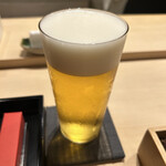 Sushi Shou - 生ビールで乾杯❗️