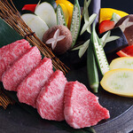 Bakuro Select, lean meat and seasonal grilled vegetables