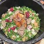 横浜焼肉kintan - フォアグラとトリュフのビビンバ　(ﾟдﾟ)ｳﾏｰ