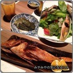 ながほり - 水なす、鮎のサラダ、キンキの塩焼き