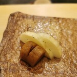 鮨 たかはし - べったら漬と夏ゴボウ　