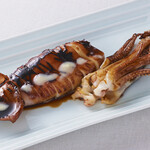 Grilled squid with balsamic soy sauce