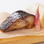 Grilled silver cod in saikyo sauce