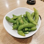 築地食堂 源ちゃん - ちょい飲みセット　本日の小鉢＝枝豆