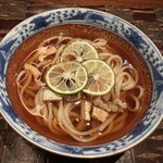 龍吟 - 巣立ちと鱧カラうどん、かなーり美味。