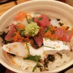 Ishi Hara - ミニ海鮮丼UP・お魚､ とびこがプチプチして美味しかったです♪