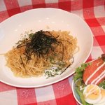 ACCO CAFE - きのこの和風パスタ　850円　パスタも種類が豊富にあり、迷ってしまう。