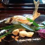 米倉 - 2013.9　子持ち鮎と松茸の揚げ物