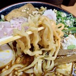 ラーメン たかはし - 平打ち麺のコシが素晴らしい！スープとの相性抜群！