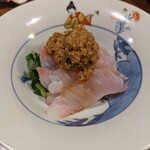 Tim wok - 白身魚の生姜ごまだれ