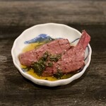 雄三郎 - 大葉ポン酢でいただくハツ