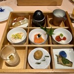 She Fururu Yokohama - 季節のオードブル盛り合わせ　冷製スープ美味しいです。