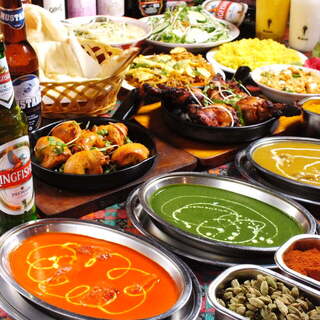 All you can eat and drink◆Enjoy our signature dishes and drinks such as curry and naan