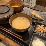 Sumibiyaki Himonoteishoku Shimpachi Shokudou - 朝さば文化干し定食