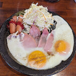 ごはん屋 エール - 朝定食ハムエッグ 650円