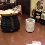 とんかつ 和幸 - 巨大ソース壺