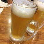 Sumibiyakiwameshidokoro shimpachishokudou - 生ビール180円（税抜）
