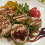 キッチン ブルー グローブ - 反対側から