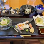 彩道 - 寿司と生姜御膳　¥3700