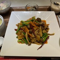 四川名菜 川府 - 本日の日替り 茄子のピリ辛炒め