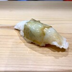 丸峯 - こち昆布〆 400円