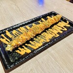 Kushikatsu Sakaba Umeda Sutando - 肉巻きアスパラ串　〜明太ソース〜