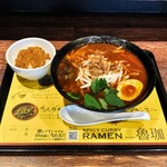 Raamen Kagetsu Arashi - SPICY CURRY RAMEN 魯珈 1,050円 + ROKAキーマカレー 280円