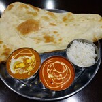 resutoranandoba-douta-ritomoda - Aセット［カレー2種類（バターチキンカレー・キーマ玉子カレー）、ナン、ライス］