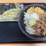 めりけんや - すだち肉ぶっかけ(大)、のり天、生おくら天