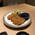 個室 肉割烹 牛若丸 - ハムカツ（すいません）