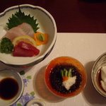 OptioA30：①刺身・もずく・ジーマミー豆腐