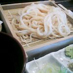 手打うどん 大井戸 - 大井戸　天ぷら付きざるうどん　うどん