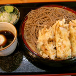 伊那 - もりそば(大盛)＋野菜かきあげ　(2009-08)