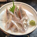 だるまや - 本日のおすすめ「太刀魚 炙り刺身」(800円)