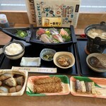 Toyama Wan Shokudou - 魚廣丸定食(海鮮汁に変更)、お惣菜三品