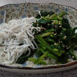 野上屋食堂 - ほうれん草としらす