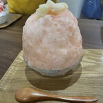かき氷工房 雪菓 - 桃とレアチーズのかき氷