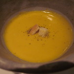 串揚げ×鉄板焼 ちゃぼうず - 南瓜のビシソワーズ　（3000円のコースの箸休め）