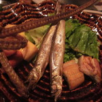 串揚げ×鉄板焼 ちゃぼうず - 魚介類のスモーク盛り合わせ　1500円