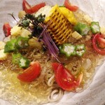 そば割烹 よいん - 夏野菜のジュレおろしそば　8/1