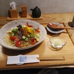 そば割烹 よいん - 夏野菜のジュレおろしそば　8/1