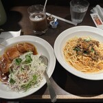 上海華龍 - 【2023.8.2(水)】本日の日替わり②（担々冷麺&カツカレー丼）1,080円