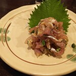 金町製麺 - アジのなめろう